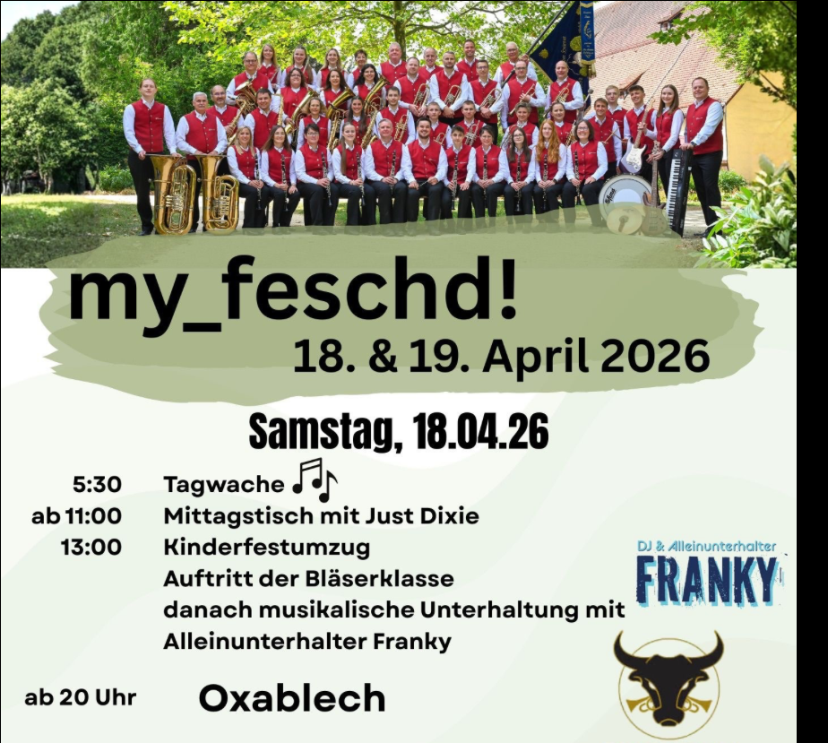 Ankündigung: „my_feschd!“ in Westhausen am 18. April 2026